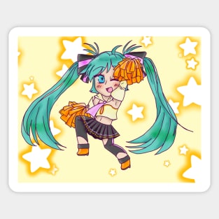 Hatsune Miku cheerful chibi (Game ver.) Sticker